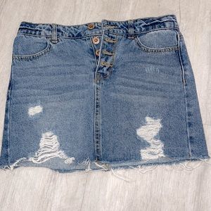 Mini jean skirt